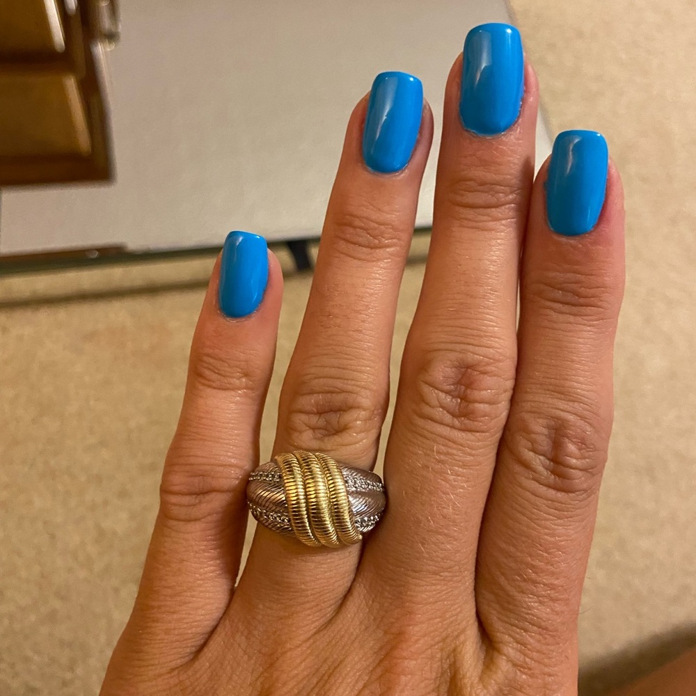 Judith Ripka designer two tone ring